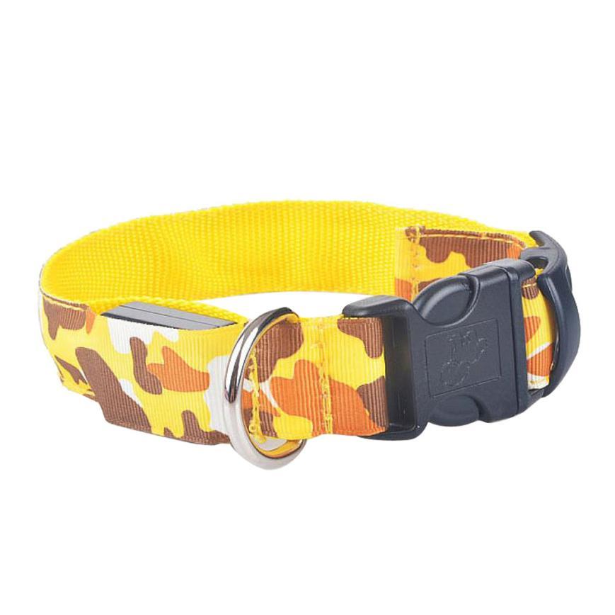 GlowGuard Camo Dog Collar – Light Up Your Pet’s Night Adventures!