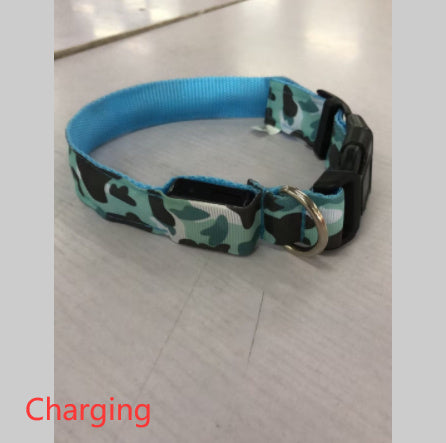 GlowGuard Camo Dog Collar – Light Up Your Pet’s Night Adventures!
