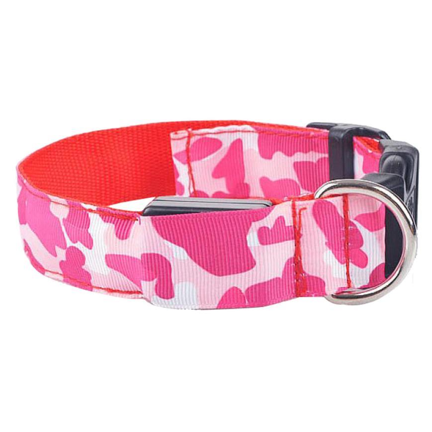 GlowGuard Camo Dog Collar – Light Up Your Pet’s Night Adventures!