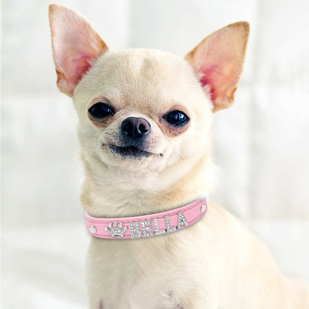 Customized Cat, Puppy and Small Dog Breed Collar Rhinestone.