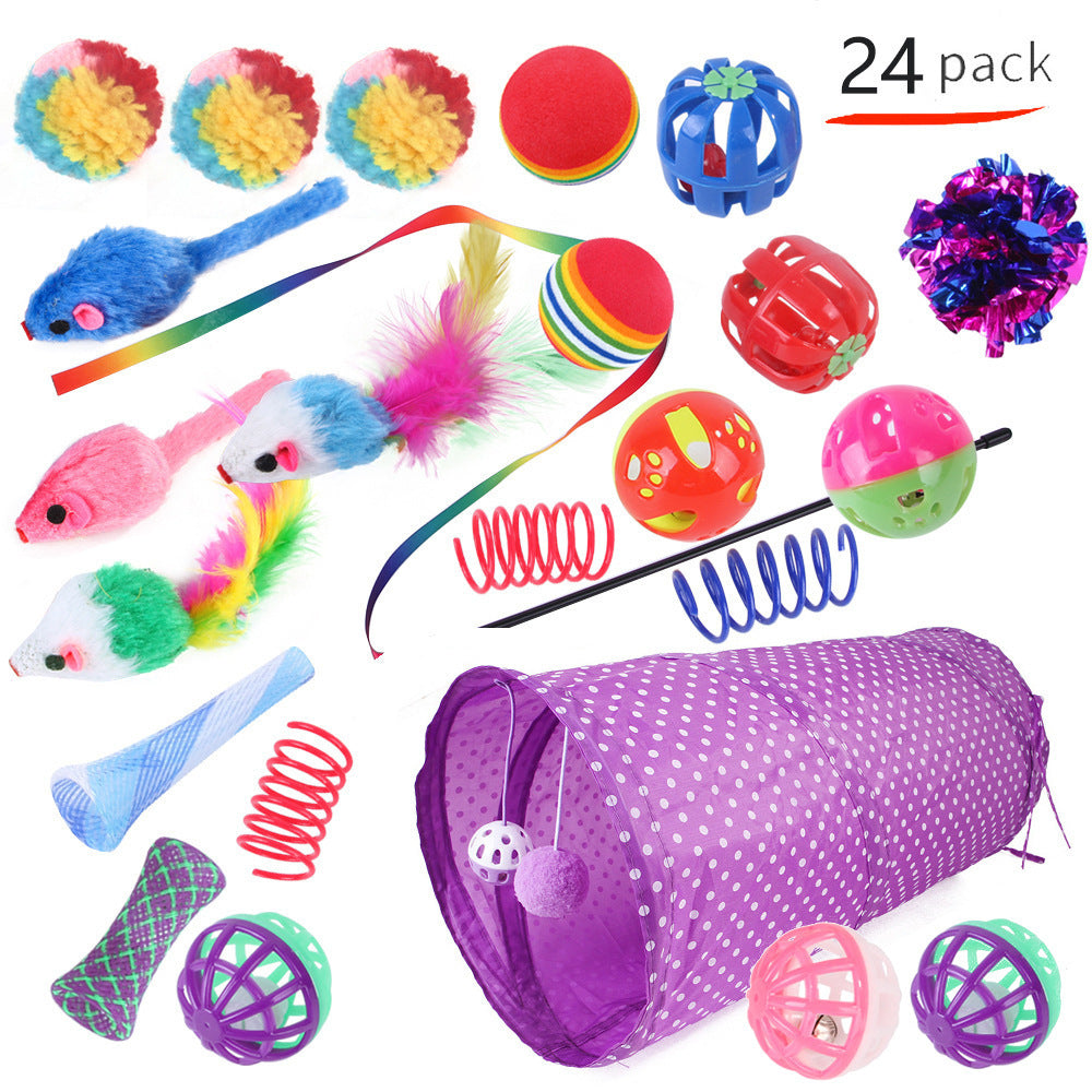 Self-Play Cat Tunnel – Ball-Chaser Channel Toy for Independent Entertainment