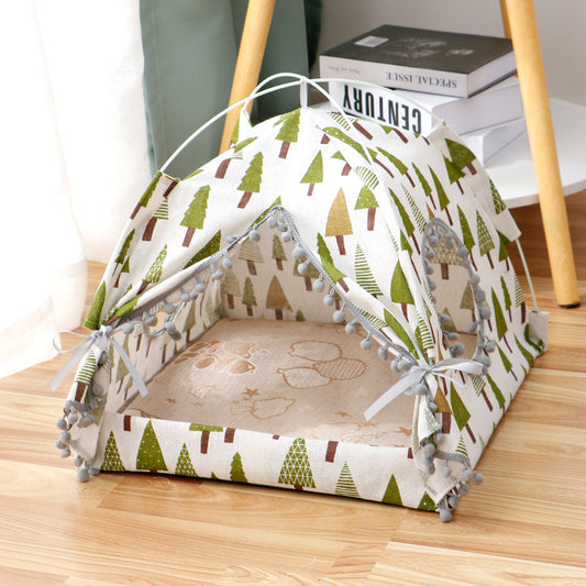 Tent of Dreams: Cozy Enclosed Bed for Cats & Small Pets