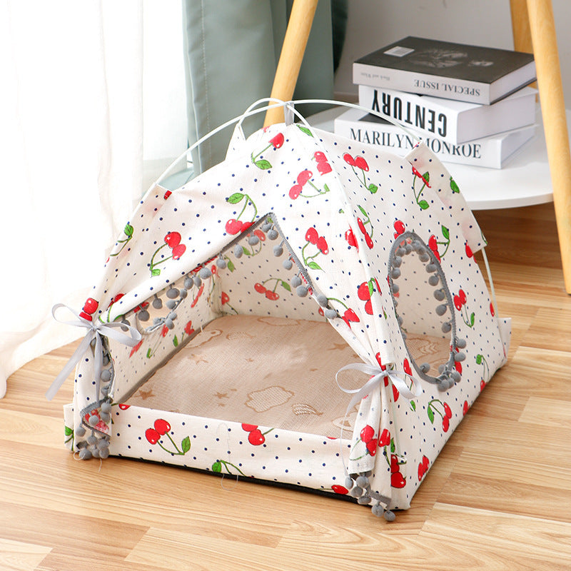 Tent of Dreams: Cozy Enclosed Bed for Cats & Small Pets