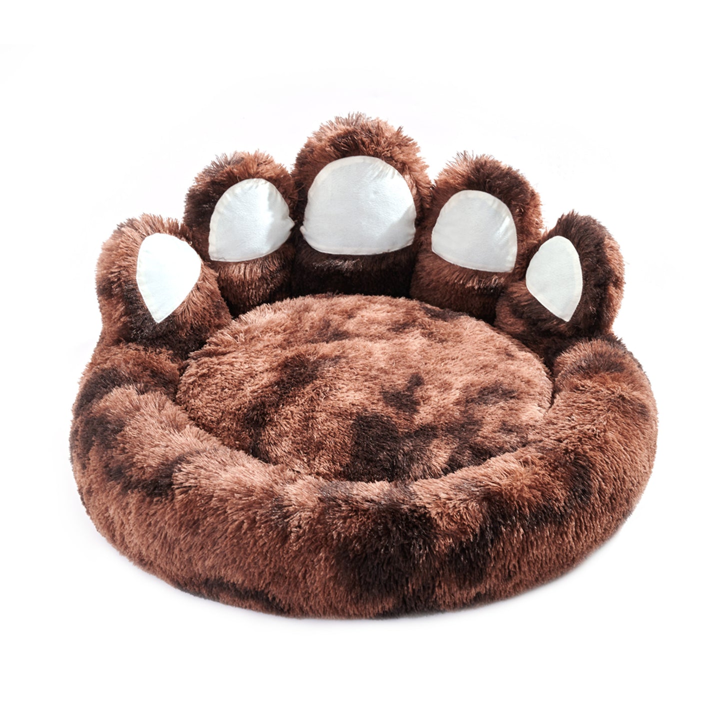 Cozy Bear-Paw Pet Kennel – Thickened Fluffy Bed with Washable Mat