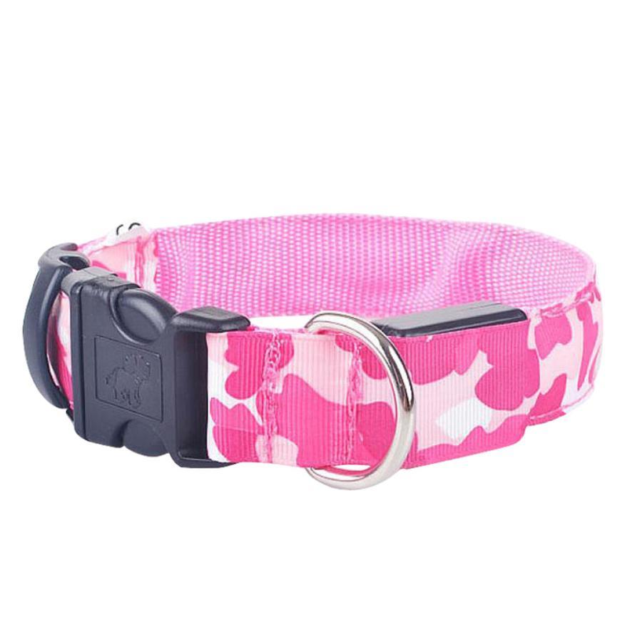 GlowGuard Camo Dog Collar – Light Up Your Pet’s Night Adventures!