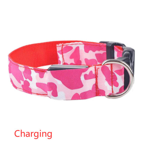 GlowGuard Camo Dog Collar – Light Up Your Pet’s Night Adventures!