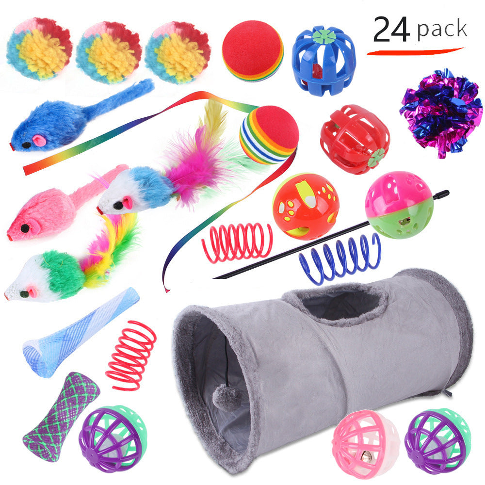 Self-Play Cat Tunnel – Ball-Chaser Channel Toy for Independent Entertainment