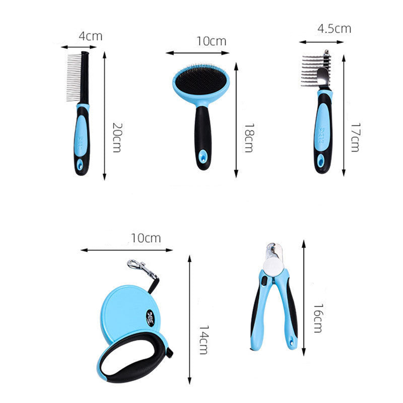 5‑Piece Pet Grooming & Cleaning Kit – All-in-One Care Set for Dogs & Cats