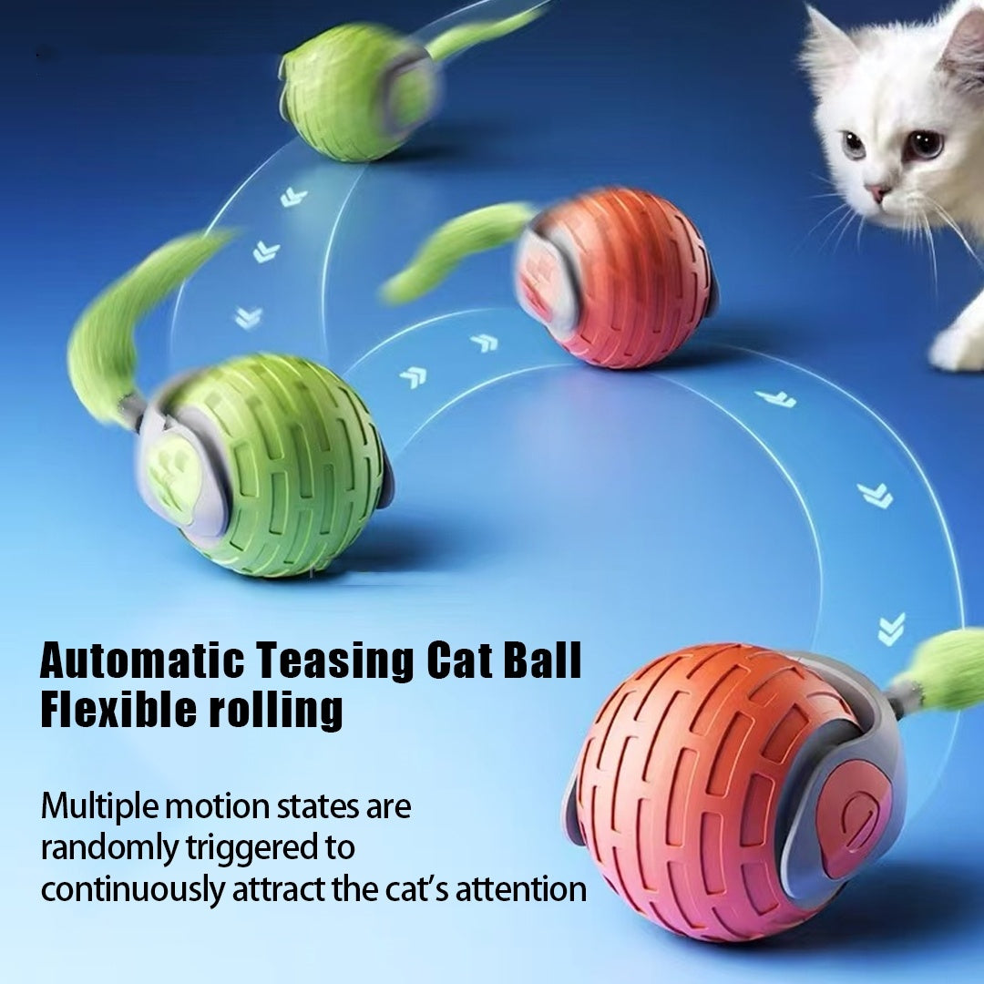 Smart Auto Rolling Ball – Interactive USB-Rechargeable Cat Toy
