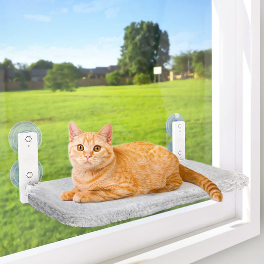 Window Lounge Cat Hammock – Foldable Cordless Perch for Sunny Views