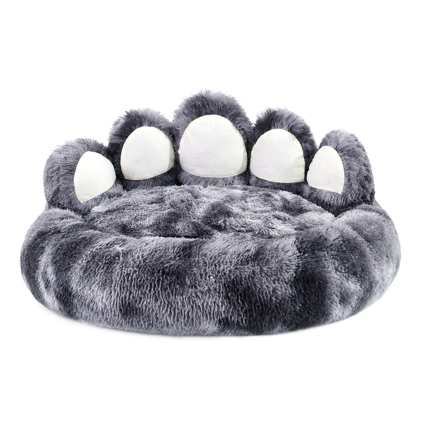 Cozy Bear-Paw Pet Kennel – Thickened Fluffy Bed with Washable Mat